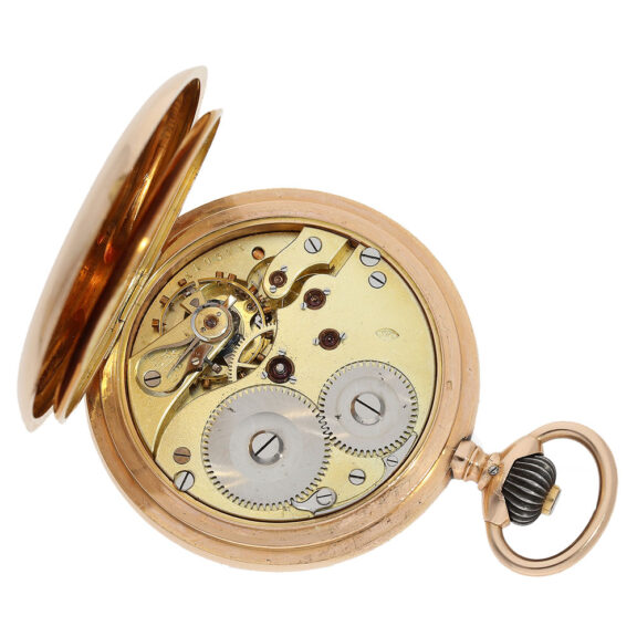 Movement with an IWC precision lever escapement, screwed gold chatons and a fine adjustment Movement with an IWC precision lever escapement, screwed gold chatons and a fine adjustment