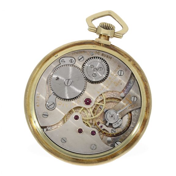 Swiss 14 Carat gold Art Deco dress watch with lever escapement Circa 1927 Swiss 14 Carat gold Art Deco dress watch with lever escapement Circa 1927