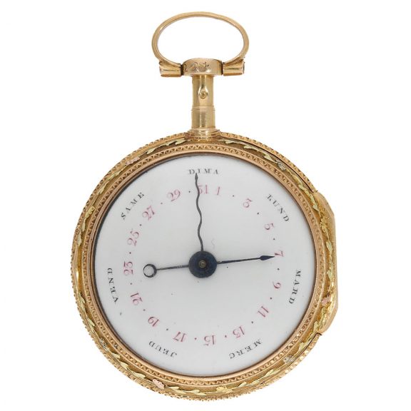 French 18 carat gold double sided verge watch Circa 1760 French 18 carat gold double sided verge watch Circa 1760