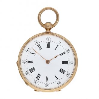 Swiss 18 carat gold Memento Mori chatelaine watch set Circa 1878