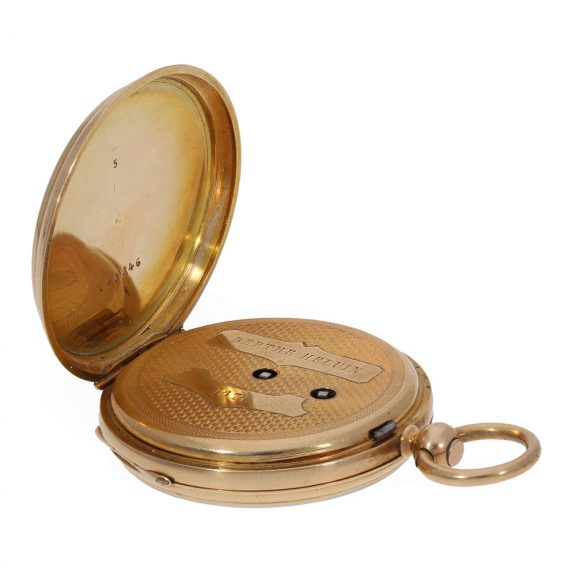 Swiss 18 carat gold Memento Mori chatelaine watch set Circa 1878 Swiss 18 carat gold Memento Mori chatelaine watch set Circa 1878