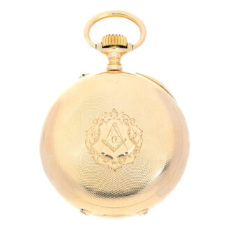 A beautiful Swiss gold engine turned pocket watch Circa 1900 A beautiful Swiss gold engine turned pocket watch Circa 1900