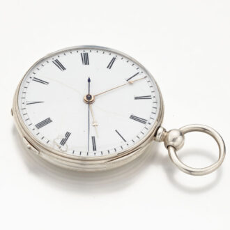 Swiss silver lever with independent jumping seconds Circa 1840