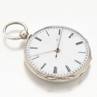 Swiss silver lever with independent jumping seconds Circa 1840