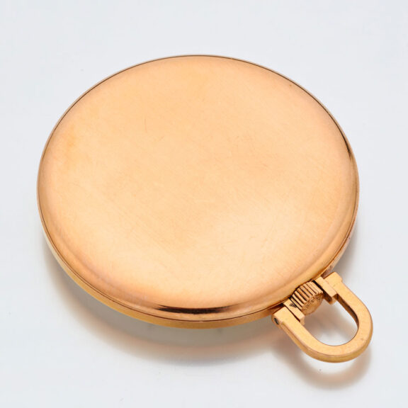 Fine Swiss 18 carat gold thin open faced watch Circa 1960 Fine Swiss 18 carat gold thin open faced watch Circa 1960