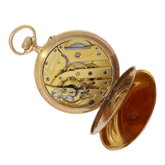 German precision 14 Carat gold pocket watch Circa 1895 German precision 14 Carat gold pocket watch Circa 1895