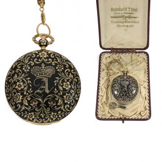 German gold and black enamel verge Lépine watch Circa 1827