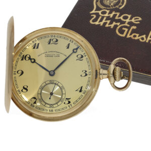 German 14 Carat gold full hunter cased watch with original box Circa 1929