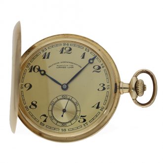 German 14 Carat gold full hunter cased watch with original box Circa 1929