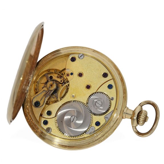 German 14 Carat gold full hunter cased watch with original box Circa 1929 German 14 Carat gold full hunter cased watch with original box Circa 1929