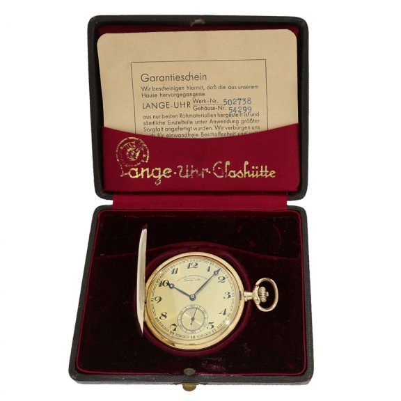 German 14 Carat gold full hunter cased watch with original box Circa 1929 German 14 Carat gold full hunter cased watch with original box Circa 1929