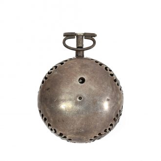 Dutch silver pocket watch with repeater and enamel painting Circa 1690