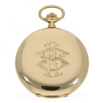 German 14 carat gold fine full hunter case watch Circa 1930