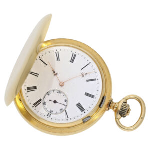 Swiss especially large and heavy gold full hunter cased watch Circa 1870