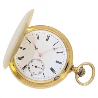 Swiss especially large and heavy gold full hunter cased watch Circa 1870