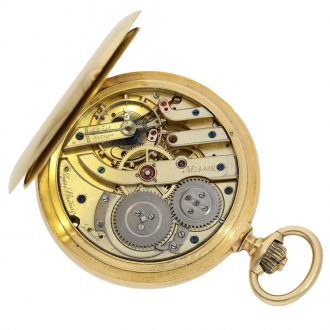 Swiss especially large and heavy gold full hunter cased watch Circa 1870