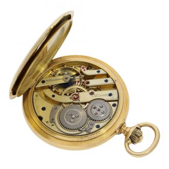 Swiss especially large and heavy gold full hunter cased watch Circa 1870