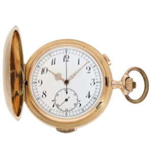 Large and heavy German red gold full hunting case pocket watch Circa 1895