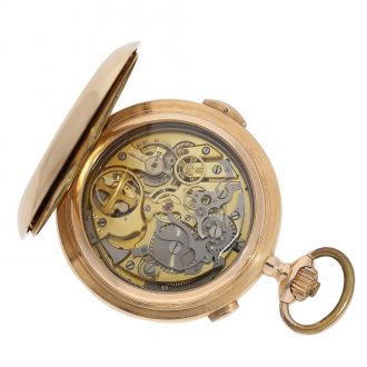 Large and heavy German red gold full hunting case pocket watch Circa 1895