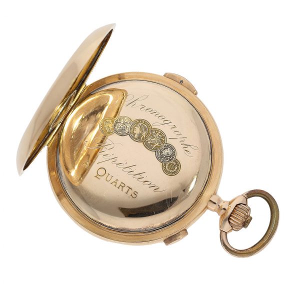 Large and heavy German red gold full hunting case pocket watch Circa 1895 Large and heavy German red gold full hunting case pocket watch Circa 1895
