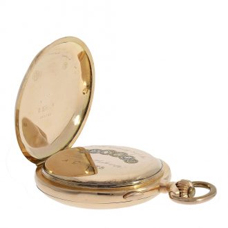 Large and heavy German red gold full hunting case pocket watch Circa 1895