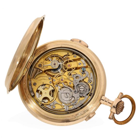 Swiss 14 carat gold large and heavy full hunter cased watch Circa 1905 Swiss 14 carat gold large and heavy full hunter cased watch Circa 1905