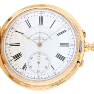 A French gold hunting case with chronograph Circa 1892