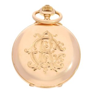 A French gold hunting case with chronograph Circa 1892