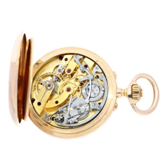 A French gold hunting case with chronograph Circa 1892