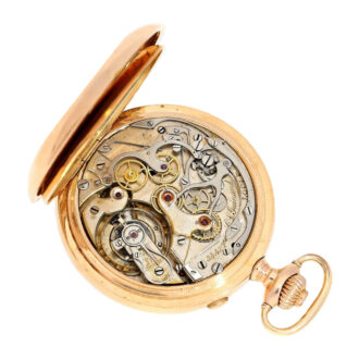 Swiss gold with split seconds chronograph Circa 1895 Swiss gold with split seconds chronograph Circa 1895