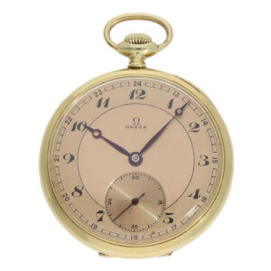 Attractive Swiss pocket dress watch with rare pink dial Circa 1938