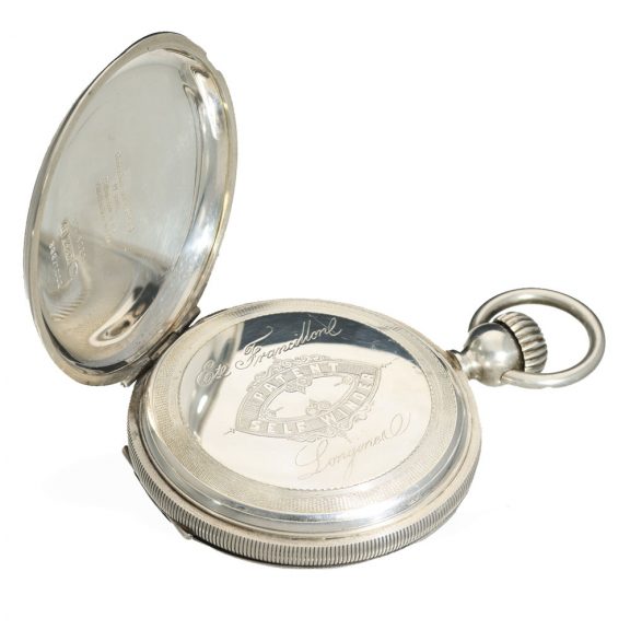 Swiss silver watch to celebrate 125th anniversary of Longines Circa 1992 Swiss silver watch to celebrate 125th anniversary of Longines Circa 1992