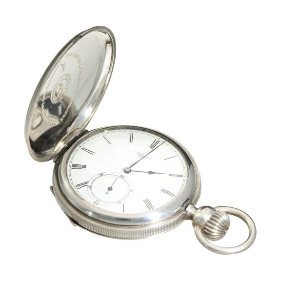 Swiss silver watch to celebrate 125th anniversary of Longines Circa 1992 Swiss silver watch to celebrate 125th anniversary of Longines Circa 1992