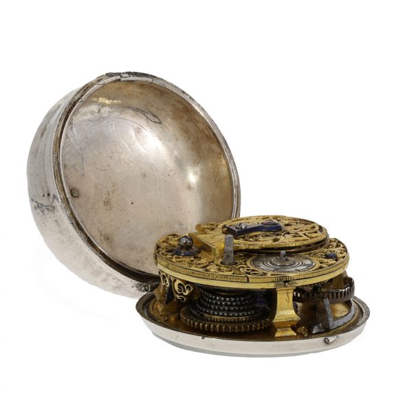German silver engraved verge pocket watch Circa 1730 German silver engraved verge pocket watch Circa 1730