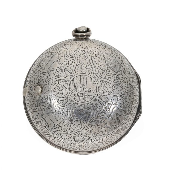German silver engraved verge pocket watch Circa 1730 German silver engraved verge pocket watch Circa 1730