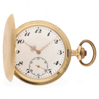 German 14 gold full hunter case lever watch Circa 1915