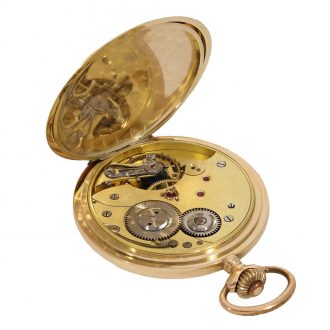 German 14 gold full hunter case lever watch Circa 1915