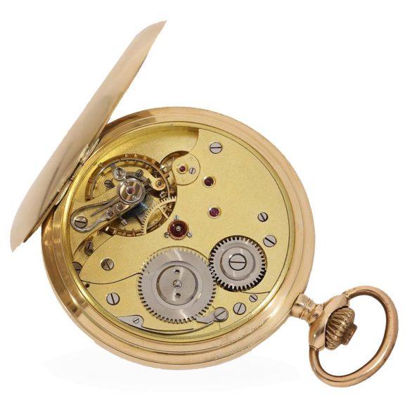 German 14 gold full hunter case lever watch Circa 1915 German 14 gold full hunter case lever watch Circa 1915