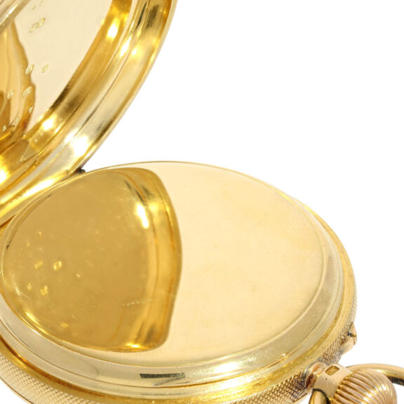 English gold watch with anker chronometer Circa 1890 English gold watch with anker chronometer Circa 1890