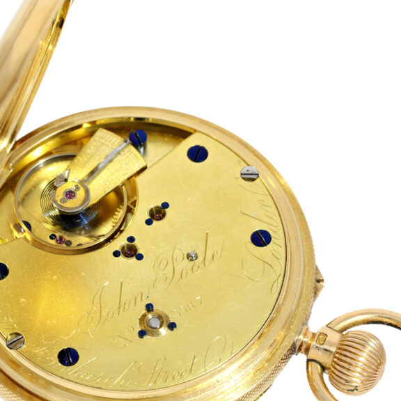 English gold watch with anker chronometer Circa 1890 English gold watch with anker chronometer Circa 1890