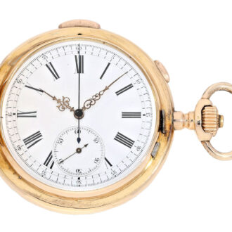 Swiss gold hunter, repeater and chronograph Circa 1900