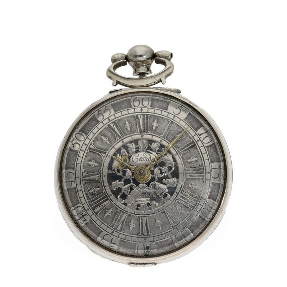 English silver pocket watch with astronomical calendar Circa 1736 English silver pocket watch with astronomical calendar Circa 1736