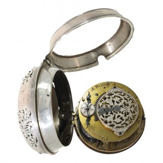 French silver pocket watch with repeater Circa 1720