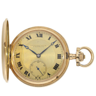 Very rare Swiss full hunting case pocket watch by IWC Schaffhausen Circa 1914