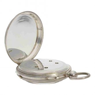 Large Swiss silver open faced astronomical deck watch Circa 1860