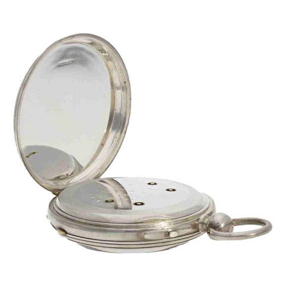 Large Swiss silver open faced astronomical deck watch Circa 1860 Large Swiss silver open faced astronomical deck watch Circa 1860