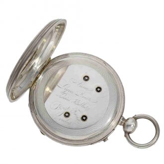 Large Swiss silver open faced astronomical deck watch Circa 1860