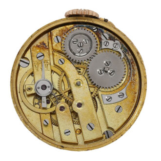 French decorative gold and stone set buttonhole watch Circa 1900 French decorative gold and stone set buttonhole watch Circa 1900