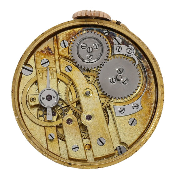 French decorative gold and stone set buttonhole watch Circa 1900 French decorative gold and stone set buttonhole watch Circa 1900
