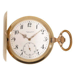 German 14 carat gold full hunter cased watch Circa 1905